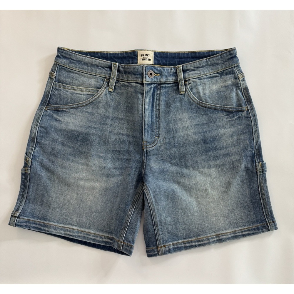 Flint and Tinder Carpenter Shorts Mens Sz 31 Stonewash Denim Huckberry NWT